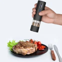 Elektrisk Peberkværn Sæt - Genopladelig Salt- og Peberkværn med Keramisk Kværn - 2 Pak Outlet