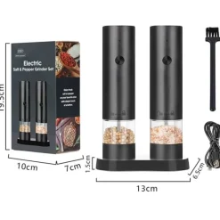 Elektrisk salt- og peberkværn - USB-genopladelig elektrisk peberkværn med opbevaringsboks Best