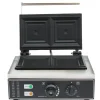 Vaffeljern>Elektrisk Sandwichmaker, Justerbar Temperatur, Non-stick Kogesurface,sort