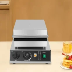 Vaffeljern>Elektrisk vaffeljern - Professionel - Dobbelt, rektangulær - 2000 W - Temperatur 50–300 °C - Timer 0–5 min - Støbt aluminium & rustfrit stål