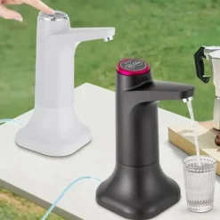 Elektrisk Vanddispenser - Pumpe - Flow 1,2 L/min - Batteri 1200 mAh - USB-opladning 5 V 4 W - Støj 55 dB - Til flaske/bord - Sort Hot