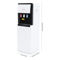 Vandkølere>Elektrisk vanddispenser - Fritstående vandkøler - Varmt og koldt vand - Bundpåfyldt - 110V/220V - UL-certificeret - Hvid