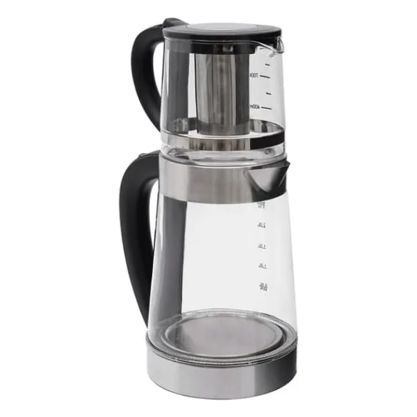 Elkedel, 1800W effekt, 2,5L kapacitet, glas og rustfrit stål, 220V spænding, 80cm strømkabel Best