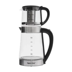 Elkedel, 1800W effekt, 2,5L kapacitet, glas og rustfrit stål, 220V spænding, 80cm strømkabel Best