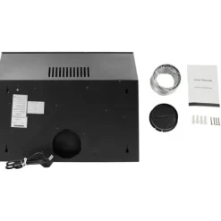 Emhætter>Emhætte - 60 cm - Touchpanel - 2 LED-lys - 2 fedtfiltre - Glasfront - Recirkulation