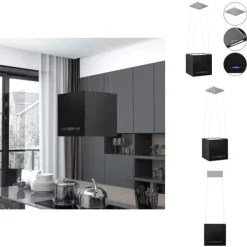 Emhætter>Emhætter - Living hængende ø-emhætte med touchsensor LCD 37 cm pulverlakeret stål