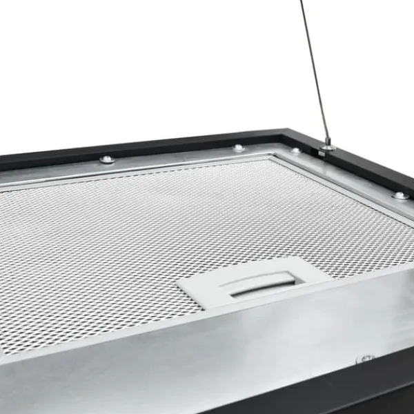 Emhætter>Emhætter - Living hængende ø-emhætte med touchsensor LCD 37 cm pulverlakeret stål