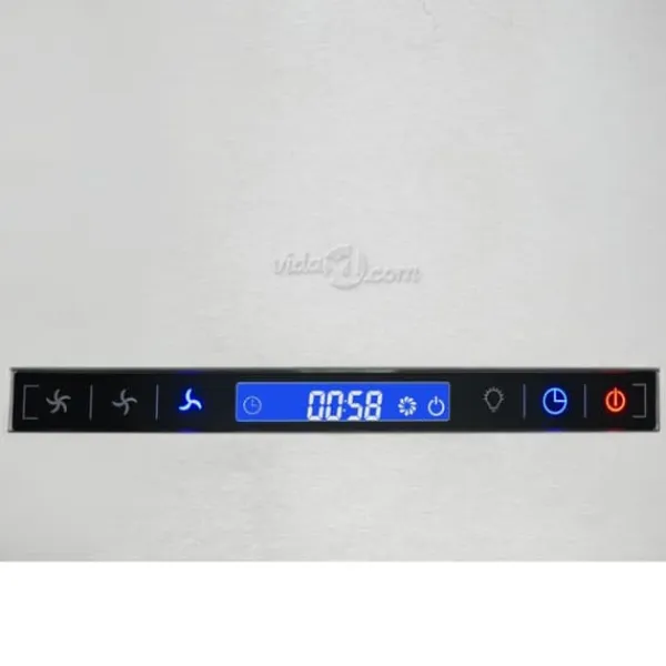 Emhætter - Living hængende ø-emhætte med touchsensor LCD 55 cm rustfrit stål Best