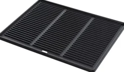 Enameled Cast Iron Griddle Plate, Reversible Ribbed and Smooth Sides, Anthracite, 45.5 x 35 cm Online