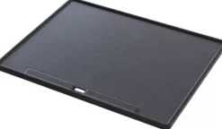 Enameled Cast Iron Griddle Plate, Reversible Ribbed and Smooth Sides, Anthracite, 45.5 x 35 cm Online