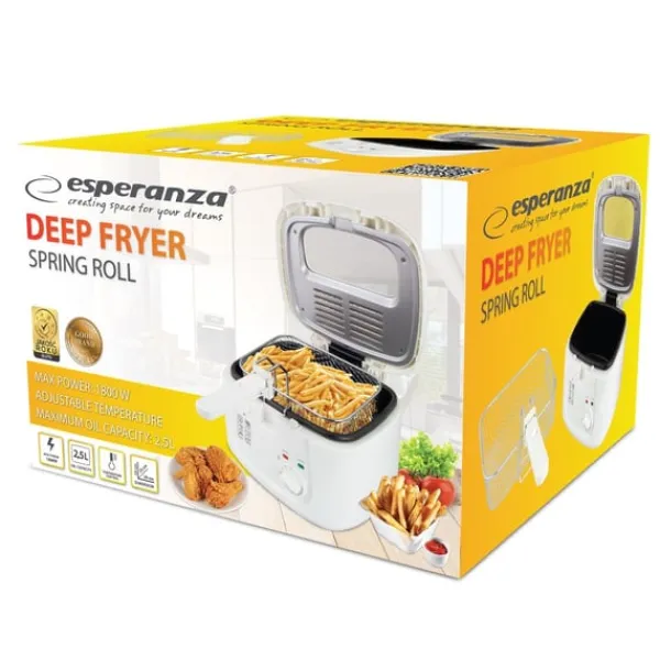 Esperanza EKG012 Frituregryde 2,5L, Hvid