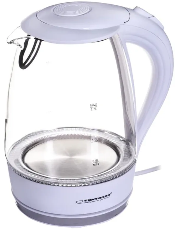 Elkedel>Esperanza EKK011W Elkedel 1,7 L Hvid, Flerfarvet 2200 W