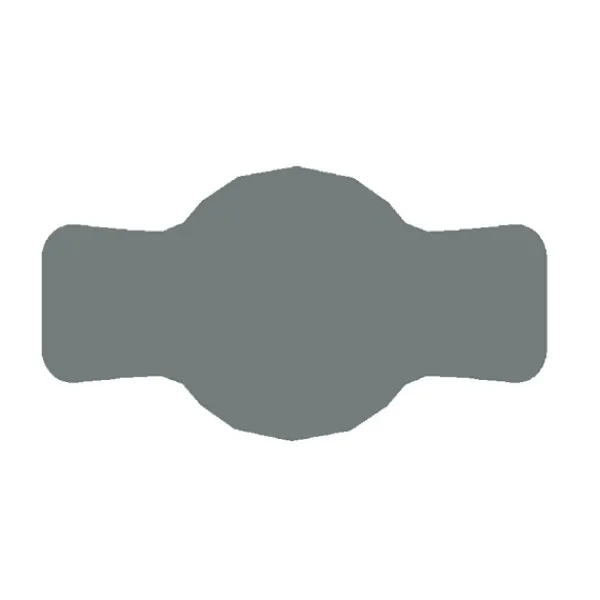 Etiket til glas 7x4 cm til syltetøj 72 stk. matgrå Clearance