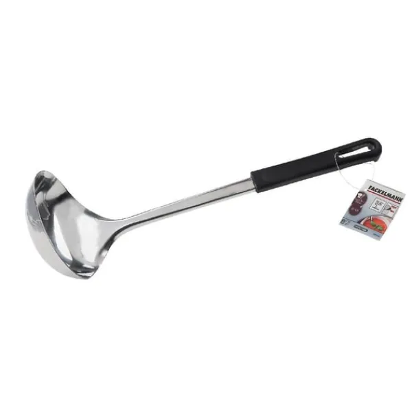 Grydeskeer>Fackelmann Food and More suppeske 30 cm sort PP/rustfrit stål