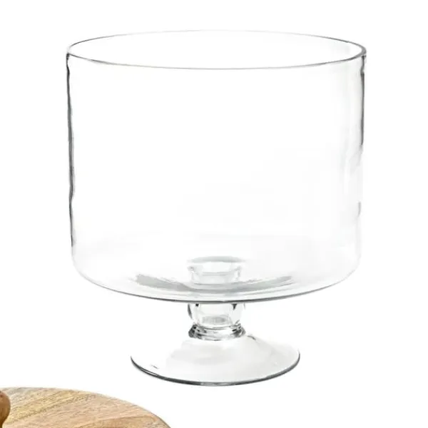 Kagedåser>Fad | TRÆKOLONI | glas på base L | 24x18 cm | 886749