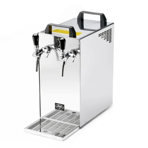 Ølhaner>Fadølsanlæg, Øldispenser, Øl Køledispenser, Øl dispenser, Ølmaskine, Ølautomat, Ølkøler, Fadølsbar - Kontakt 40, 2 linjer, 50 liter/h, Green Line