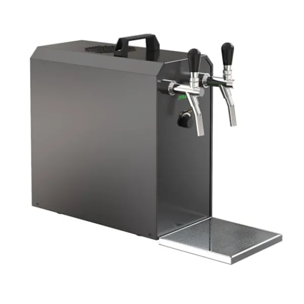 Fadølsanlæg, Øldispenser, Øl Køledispenser STREAM 50 ølkasse, gennemstrømningskøler, 2-linjers tørkøler, op til 55 liter/h - BLACK EDITION New