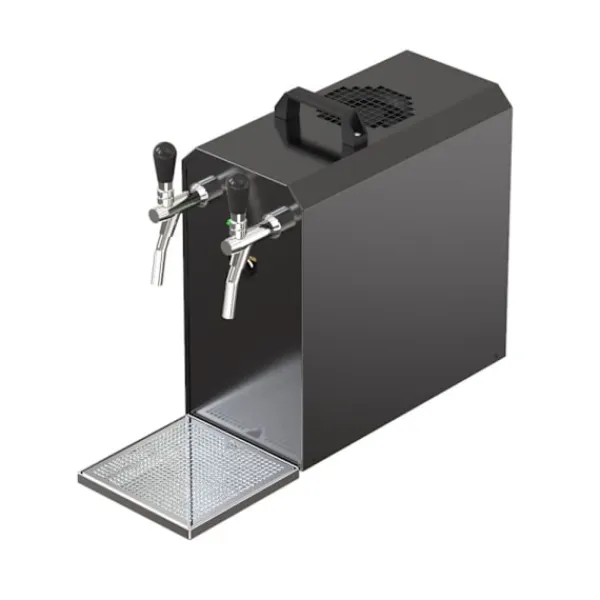 Fadølsanlæg, Øldispenser, Øl Køledispenser STREAM 50 ølkasse, gennemstrømningskøler, 2-linjers tørkøler, op til 55 liter/h - BLACK EDITION New