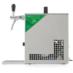 fadølsanlæg PYGMY 25 / K med membranpumpe, 1-sidet tør køleenhed lavet af rustfrit stål, 35 liter/h, inkl. Dispenser, Green Line, KEG:Type M Outlet