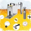 fadølsanlæg, PYGMY 25 1-sidet tør køler, 35 liter/h, inkl. Dispenser, Green Line, KEG:Type M Outlet