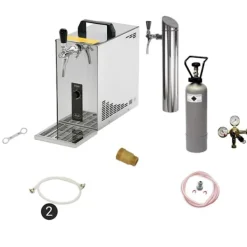 fadølsanlæg, PYGMY 25 1-sidet tør køler, 35 liter/h, inkl. Dispenser, Green Line, KEG:Type M Outlet