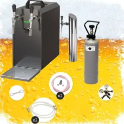 fadølsanlæg STREAM 50 ølkasse, gennemstrømningskøler, 2-linjers tørkøler, op til 55 liter/h - BLACK EDITION, KEG:Typ G, KEG 2:Type A Discount