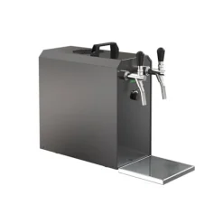 fadølsanlæg STREAM 50K med luftpumpe, ølkasse, gennemstrømningskøler 2-linjers tørkøler , op til 55 liter/h, KEG:5 liters adapter, KEG 2:KeyKeg