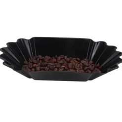 Fødevaregodkendt PP-plastik til kaffebønner, prøvebakke, tallerken, beholder, køkkentilbehør, sort Clearance