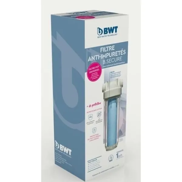 Vandfiltre>Filter - BWT - B.SECURE - anti-urenheder 25µm - antibakterielt - Beskytter sundhed, rør og husholdningsudstyr