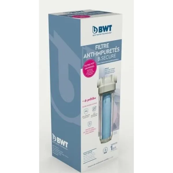 Filter - BWT - B.SECURE - anti-orenheter 25µm - antibact - Skyddar hälsa, rör och hushållsutrustning New