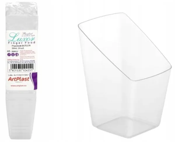 Tilbehør Til Madservering>Firkantede beholdere til desserter 50 ml plastik 24 stk.