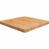 Firkantet bordplade i massivt egetræ - Behandlet | Farve: Lysebrun | Størrelse: 60x60x4 cm Sale