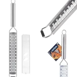 Mandolin- & Rivejern>Flad køkken rivejern til grøntsager, ost, kartofler, stål, 38 cm ORION 144810