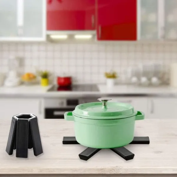 Grydelapper & Grillvanter>Flamsikker grydemåtte - Varmebestandig, foldbar varmemåtte til gryder og pander