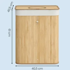 Flaskegenbrugsbeholder, 40,5x40,5x61 cm, Beige Discount