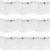 Foldbare opbevaringskasser med låg - 10 stk. | Farve: Hvid | Størrelse: 32x32x32 cm Clearance