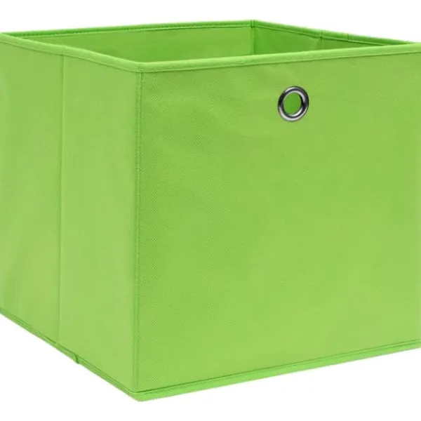 Foldbare opbevaringskasser 4 stk. | Størrelse: 32x32x32 cm | Farve: Grøn Online
