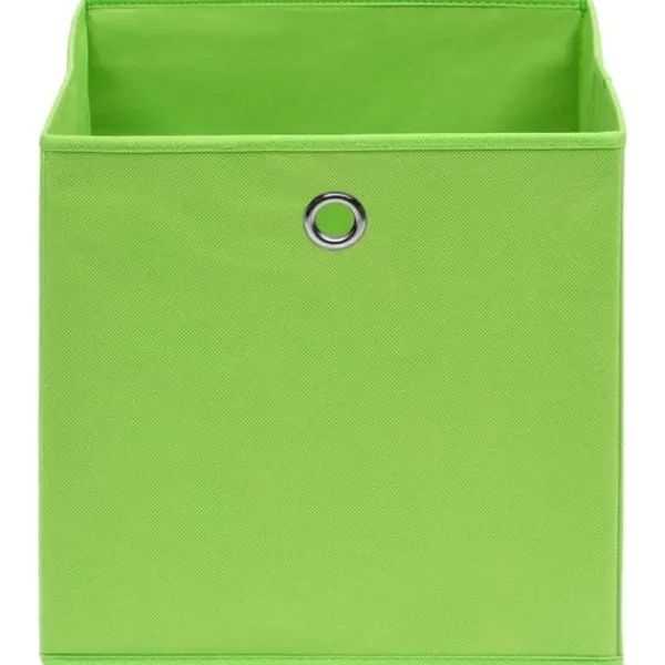 Foldbare opbevaringskasser 4 stk. | Størrelse: 32x32x32 cm | Farve: Grøn Online