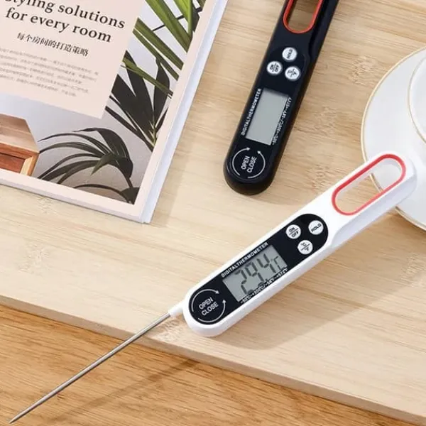 Foldbart digitalt køkkentermometer Instant Read Black Sale