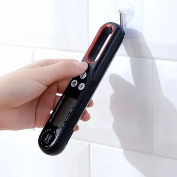 Foldbart digitalt køkkentermometer Instant Read Black Sale