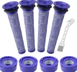 For- og efterfilter til Dyson V7/8 4+4 stk Blå Clearance