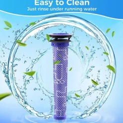 For- og efterfilter til Dyson V7/8 4+4 stk Blå Clearance