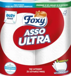 Foxy Asso Ultra BIG Køkkenhåndklæde 2 ruller New