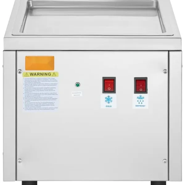 Ismaskine>Friteret Isrullemaskine - Isruller Maker, 11 x 9,5 tommer pande til lækker rolled ice cream.