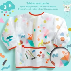 Djeco Förkläde med Ärmar och Ficka 3-6 år Best