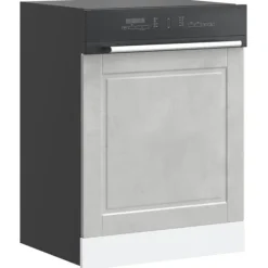 Opvaskemaskiner>Frontpanel til opvaskemaskine - Slidstærk og nem at rengøre | Størrelse: 60x1,5x67 cm | Farve: Betongrå