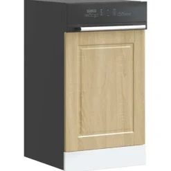 Frontpanel til opvaskemaskine i konstrueret træ - Porto | Farve: Sonoma-eg | Størrelse: 45x1,5x67 cm Online