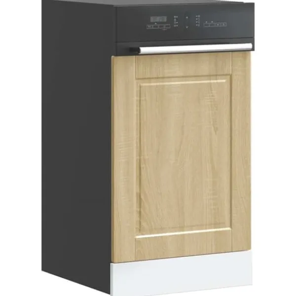 Frontpanel til opvaskemaskine i konstrueret træ - Porto | Farve: Sonoma-eg | Størrelse: 45x1,5x67 cm Online