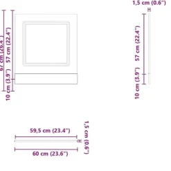 Frontpanel til opvaskemaskine Kalmar - Slidstærkt design | Størrelse: 60x1,5x67 cm | Farve: Sonoma-eg New