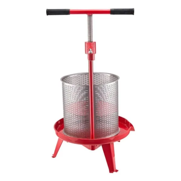 Frugtvinpresse, Manuel Presse til Vinfremstilling, 3,69 Gal/14L, Rustfrit Stål Clearance